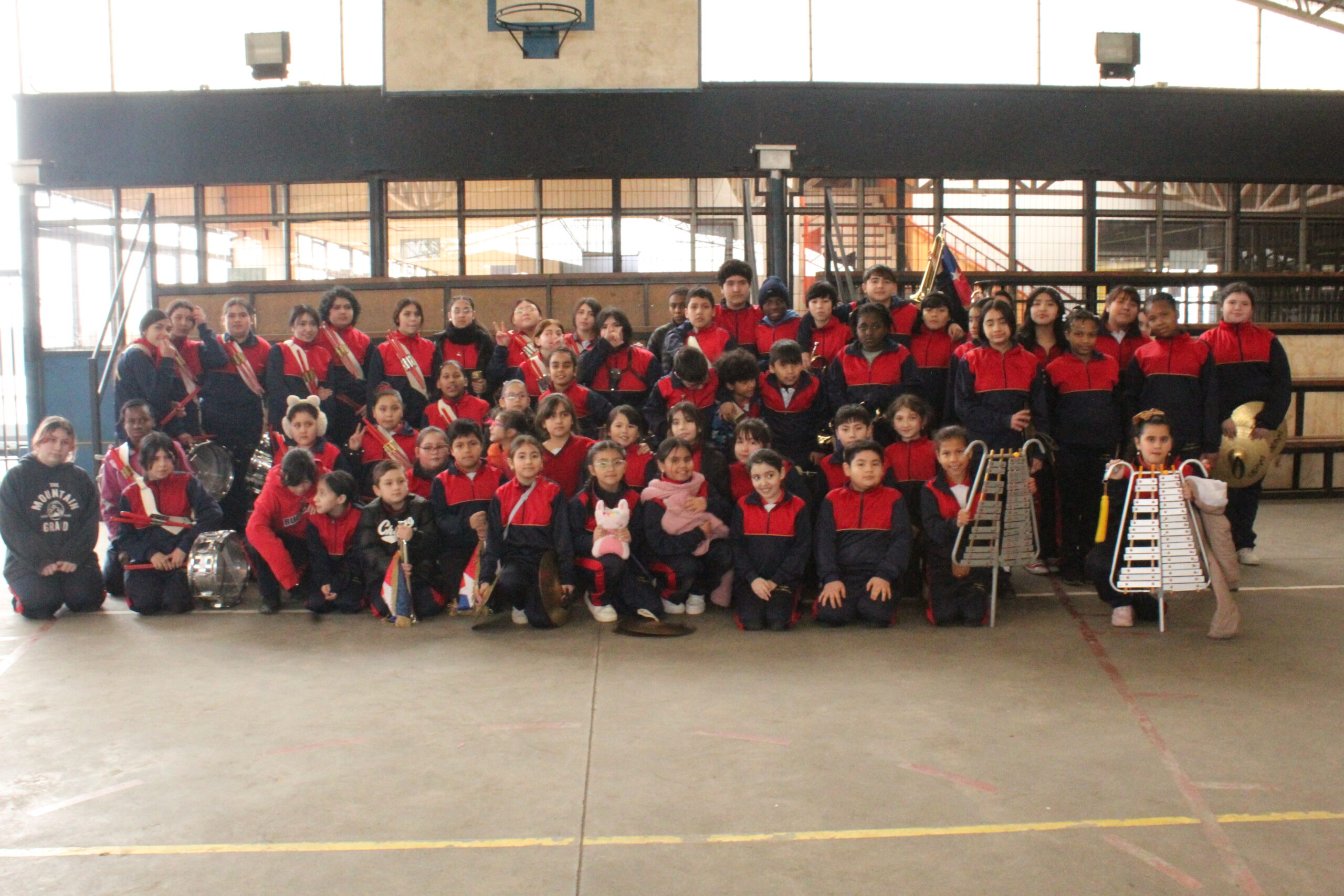 Banda del Colegio Las Américas ensaya en La Granja