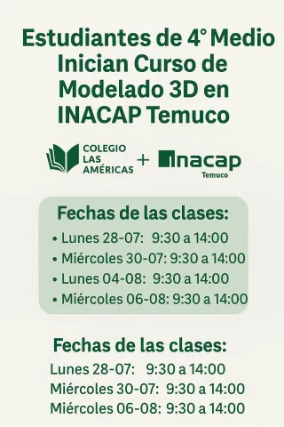 Estudiantes de 4° Medio Inician Curso de Modelado 3D en INACAP Temuco