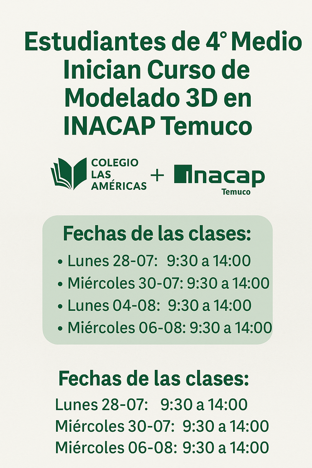 Estudiantes de 4° Medio Inician Curso de Modelado 3D en INACAP Temuco