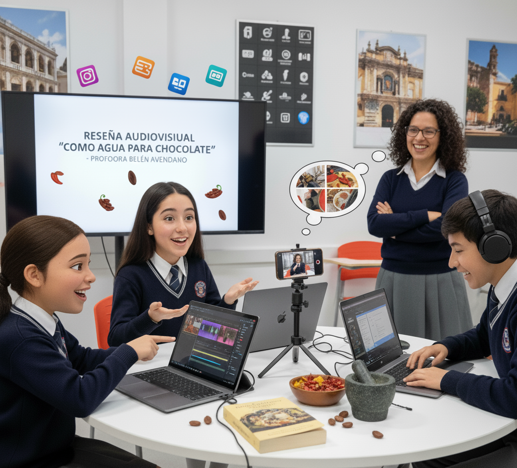 Innovación Educativa: Estudiantes de Primero Medio en Colegio Las Américas Analizan ‘Como Agua Para Chocolate’ con Reseñas Audiovisuales