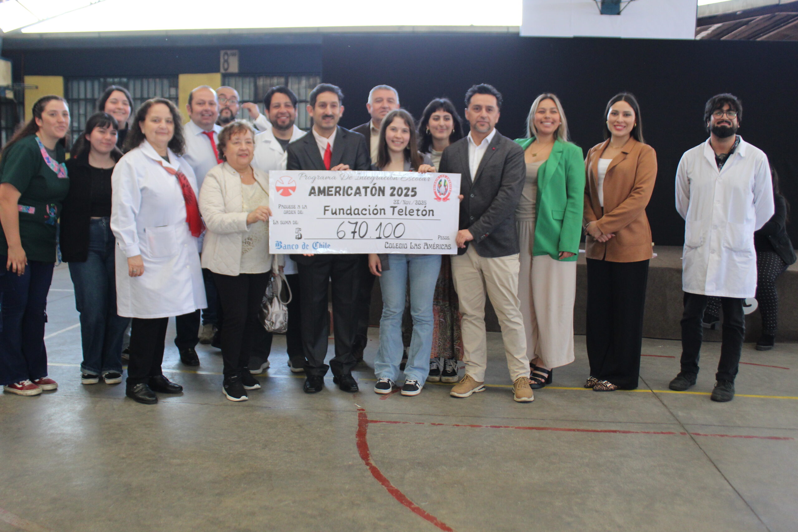 Solidaridad y Valores en Acción: Colegio Las Américas de Temuco Aporta Más de $670 Mil a la Teletón 2025