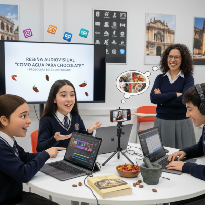 Innovación Educativa: Estudiantes de Primero Medio en Colegio Las Américas Analizan ‘Como Agua Para Chocolate’ con Reseñas Audiovisuales