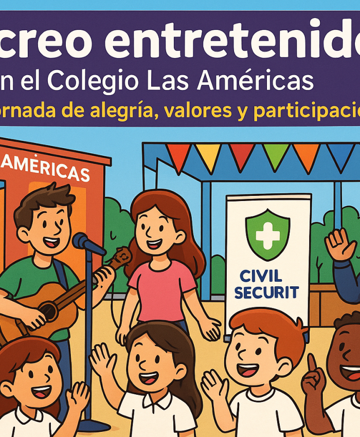 Niños y jóvenes del Colegio Las Américas participando en la actividad Recreo entretenido organizada por Municipalidad de Temuco e INJUV.