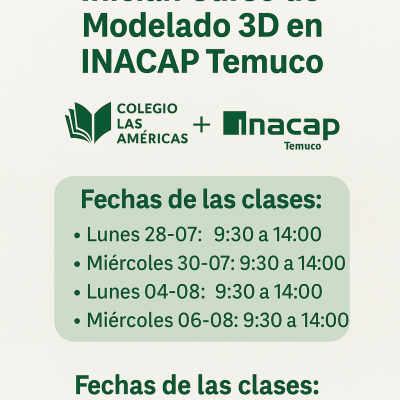 Estudiantes de 4° Medio Inician Curso de Modelado 3D en INACAP Temuco
