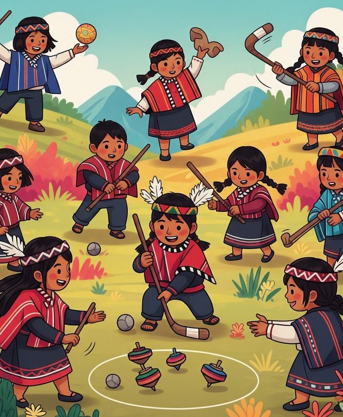 estudiantes participando en rescate de juegos mapuches durante wetripantu